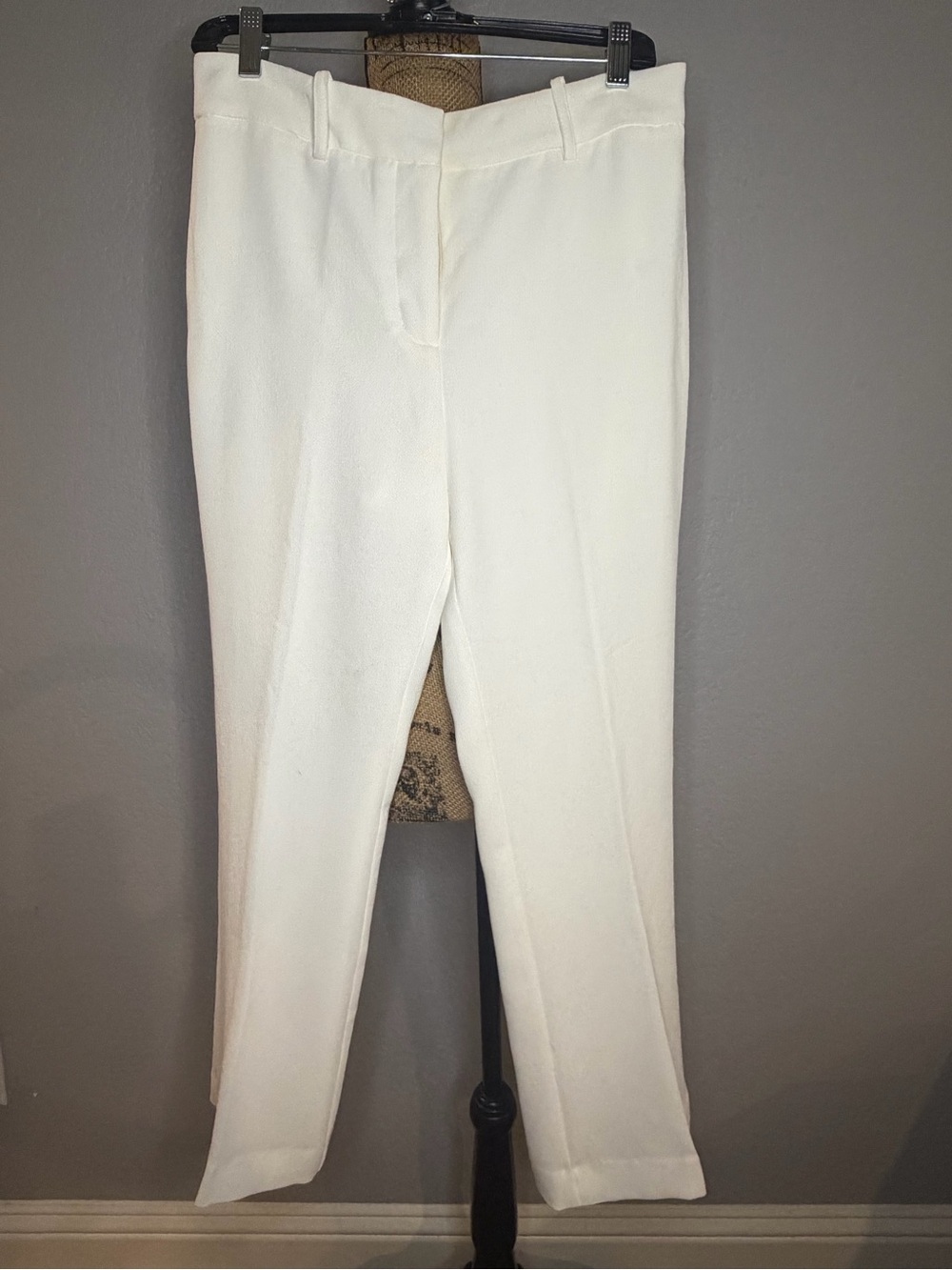 Women's Straight-Leg White Dress Pants
